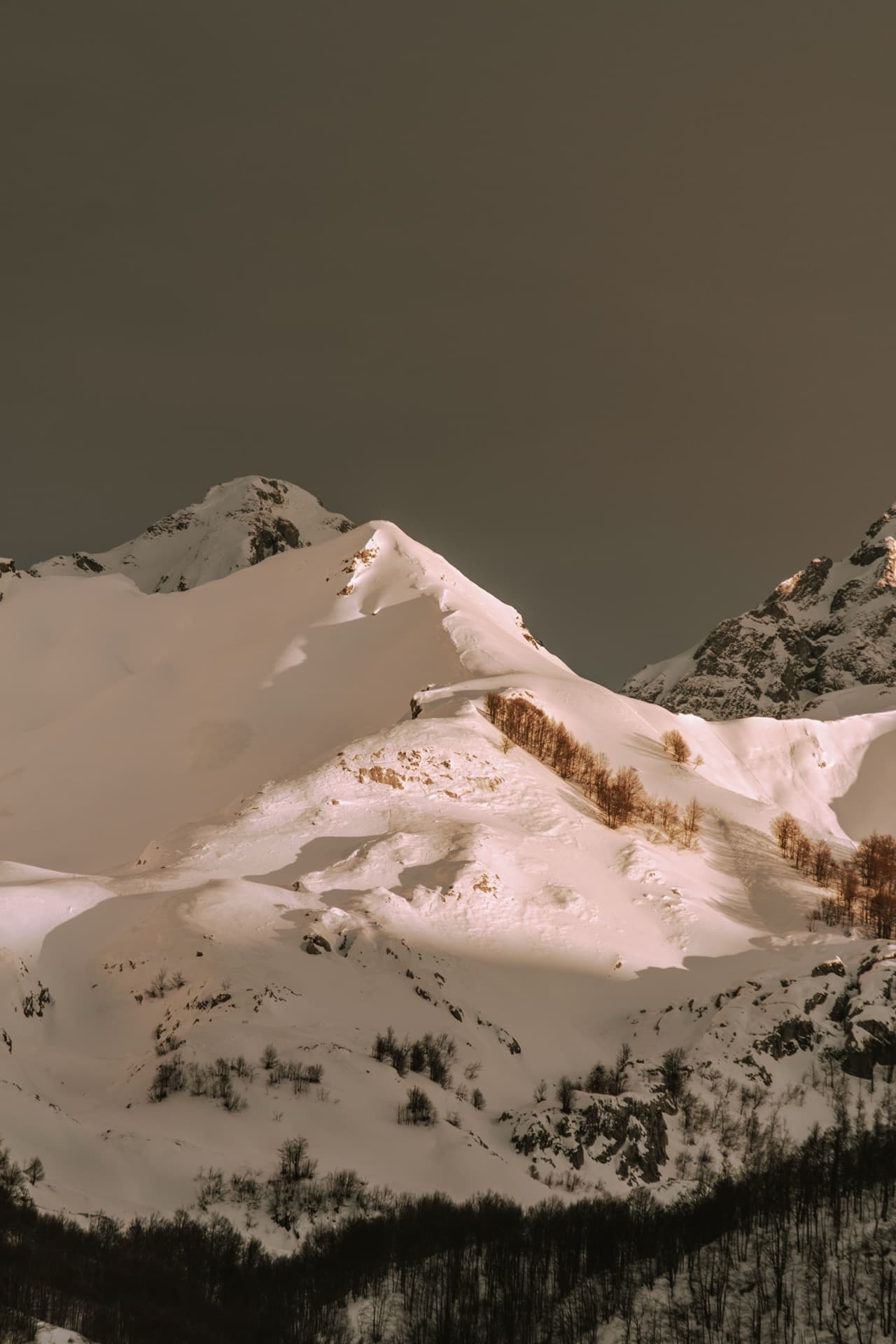 In the mountains.